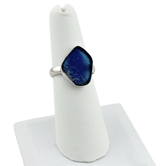 Holy Land Ancient Roman Glass Solid Sterling Silver Pendant Ring - Picture 4 of 6